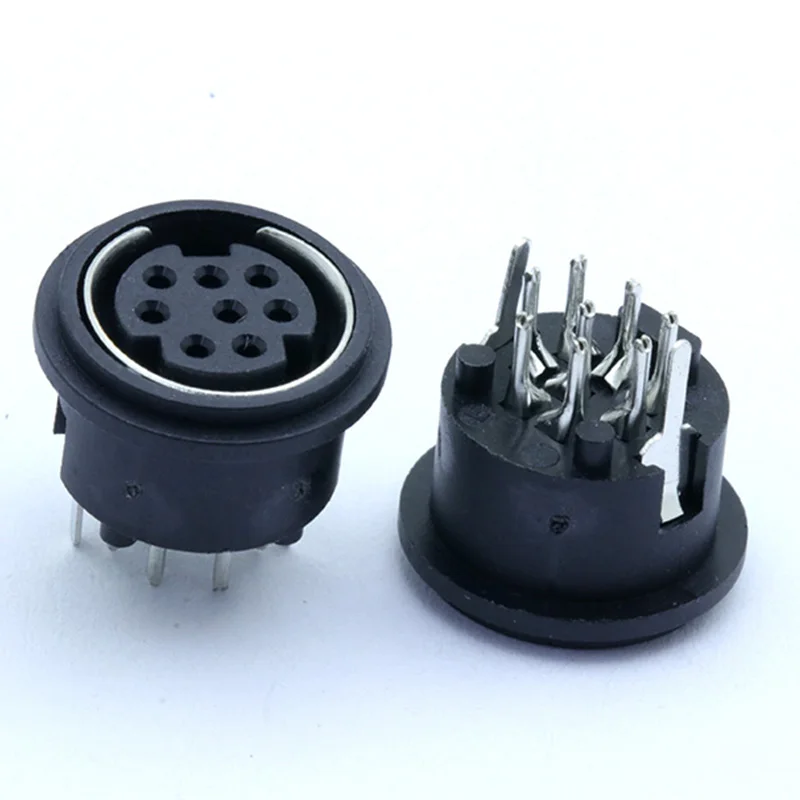 Мини 8Pins PS2 Jack DIN S клеммные коннекторы разъем 8P 20 шт. 180 градусов|Соединители| |