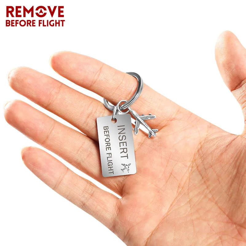 Stainless-Steel-Car-key-chain-Engraved-Insert-before-flight-Key-ring-Fashion-Car-keychain-for-Aviation (4)