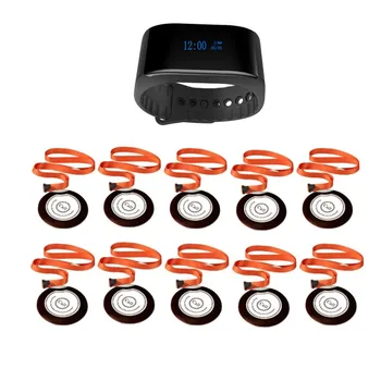 

Free shipping!!! Nurse call system, 10pc necklace hospital call button, waterproof watch pager, wireless patient service call