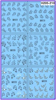 

6 PACKS / LOT NAIL ART WATER TRANSFERS STICKERS NAIL DECALS BLACK TIGER LEOPARD SKIN H205-210
