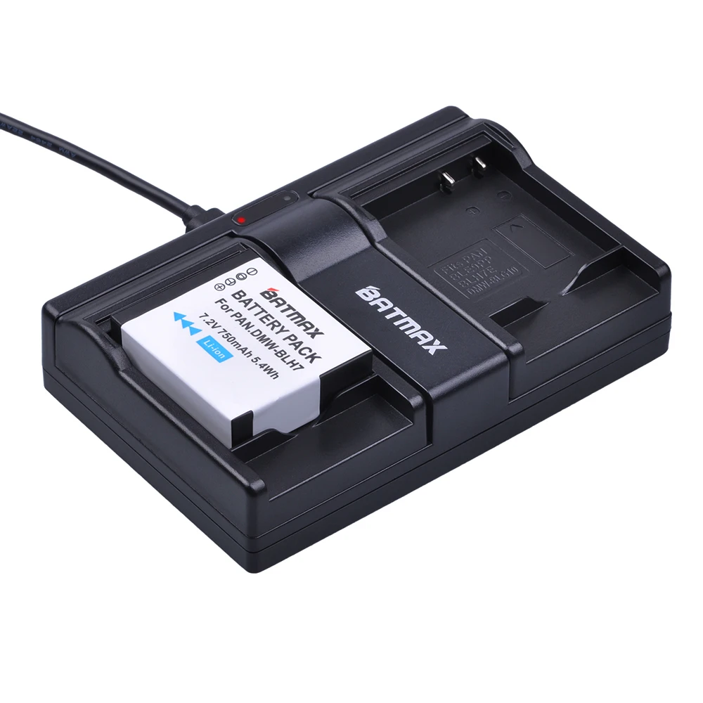 Dmw-Blh7 Dmw-Blh7Pp Dmw-Blh7E Li-Ion Battery + Usb Caricatore Doppio Per Panasonic Lumix Dmc-Dmc-Gm1 Gm1 Dmc-Gm5 Gm5 Dmc-Gf7 Gf7 Dmc-Gf8