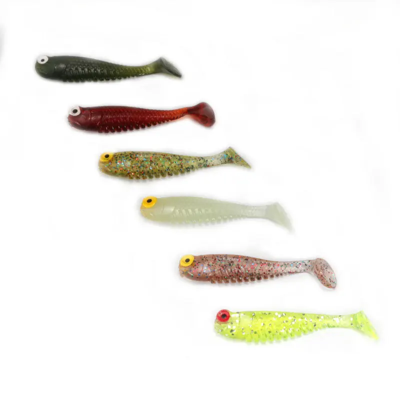 

10pcs / lot 50mm 1.3g soft rubber bait fishing bait swinger soft worm carp fishing bait artificial silicone