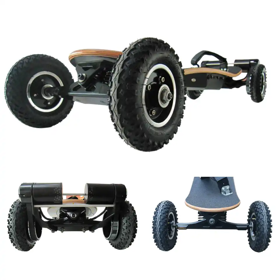 Detail Feedback Questions About 4 Wheels Electric Skateboard 4 Wheels Electric Skateboard Mountain Board Off Road 36v Lithium Battery 2 Layers Bamboo And