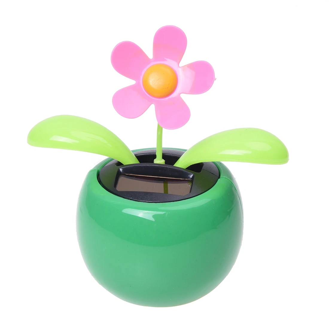 Solar Powered Dancing Flower Green Basein Ornaments from Automobiles