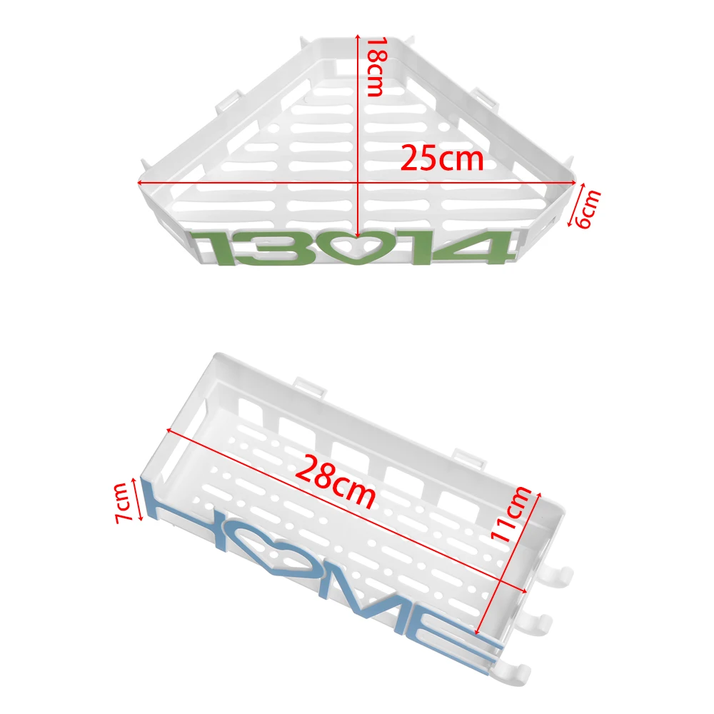 Самоклеящаяся угловая полка для душа, кухонная корзина для ванной, настенный Домашний Органайзер