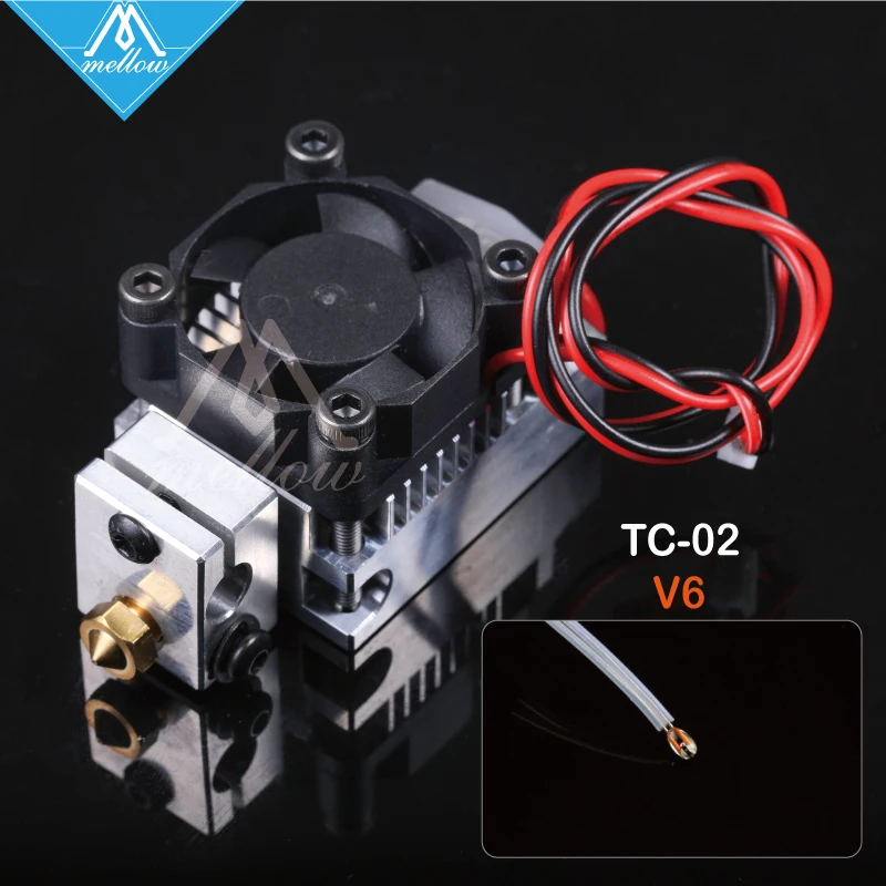 يانع 12 فولت/24 فولت العملاق و الوهم الطارد 2 في 1 خارج 2 الألوان Hotend بودين مع تيتان /بلدغ الطارد ل 3D طابعة I3