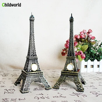 

25CM High 1Eiffel Tower Wearing Table Bedroom Living Office Metal Ornaments Architectural Statues Home Decoration Accessories