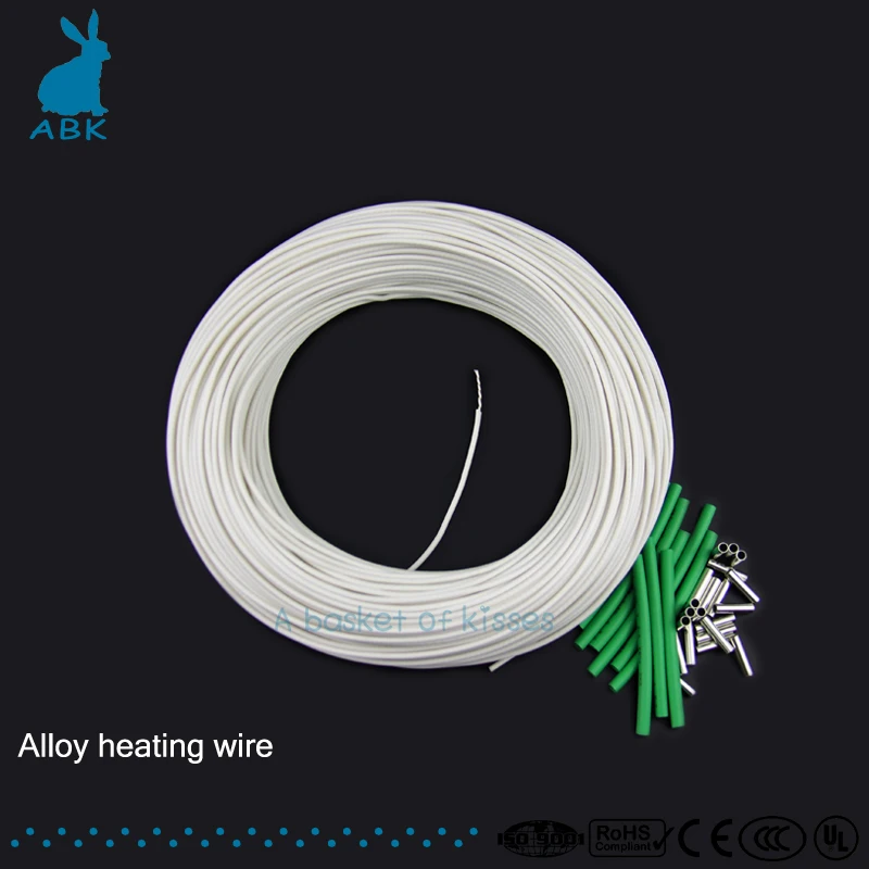 

10m High quality alloy heating wire 5-230volt 1-3000ohm Silicon rubber heating wire Heating cable heat preserving Antifreeze