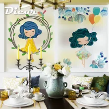 Новые стеклянные декоративные пленки для девочек комната гостиная стеклянная дверь ПВХ матовый без клея статическая легко удаляемая наклейка BLT1378