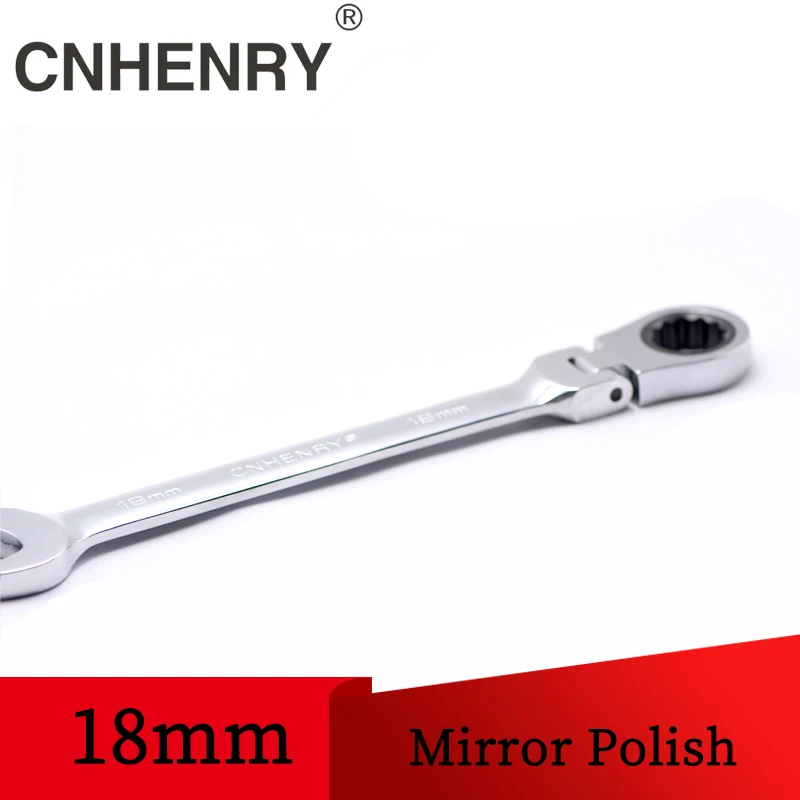 

18mm Flexible Head Ratchet Wrench Key Ratchet Spanner Chromed Wrench Universal Key Hand Tools for Car Repair Tools