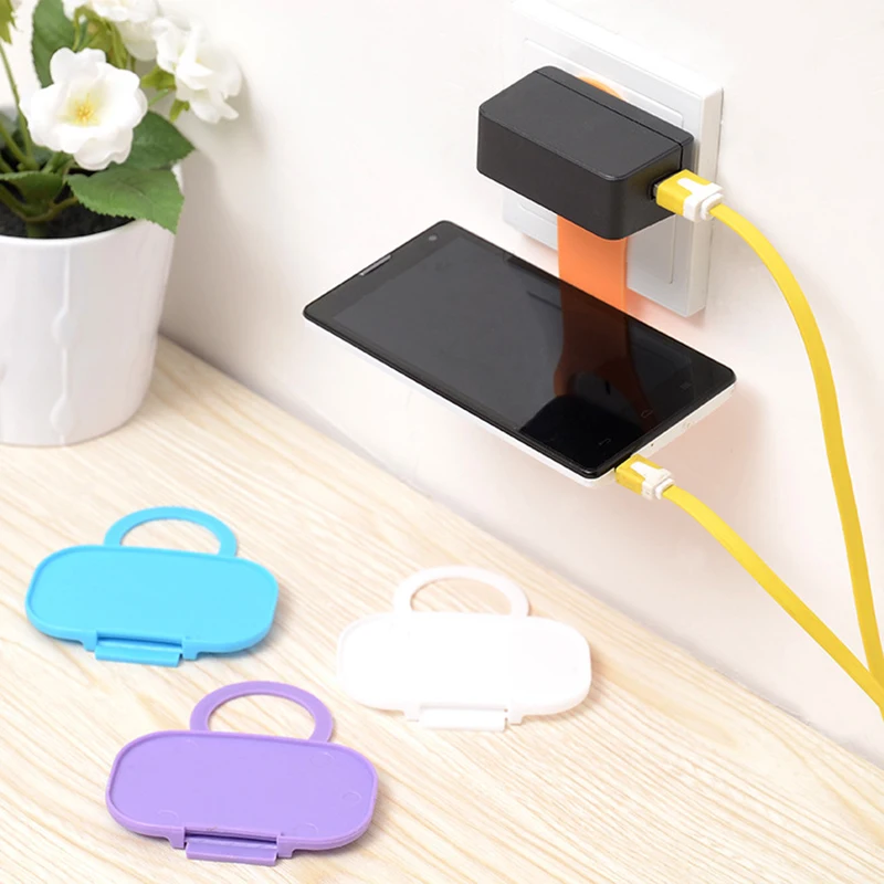 9.5*9.5cm Mobile Phone Wall Charger Adapter Charging Holder Hanging