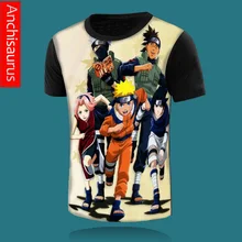 new anime NARUTO men’s t shirt Uzumaki Naruto Uchiha Sasuke Haruno Sakura japan cartoon men t-shirt classic o-neck fitness tee