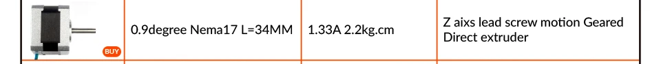 NEMA17 0,9 шаговый двигатель 42 двигатель l34мм для TITAN экструдер 1 шт
