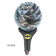 50psc/лот Бэтмен шарик с ручкой алюминиевые фольги Воздушные шары День рождения украшения детские игрушки