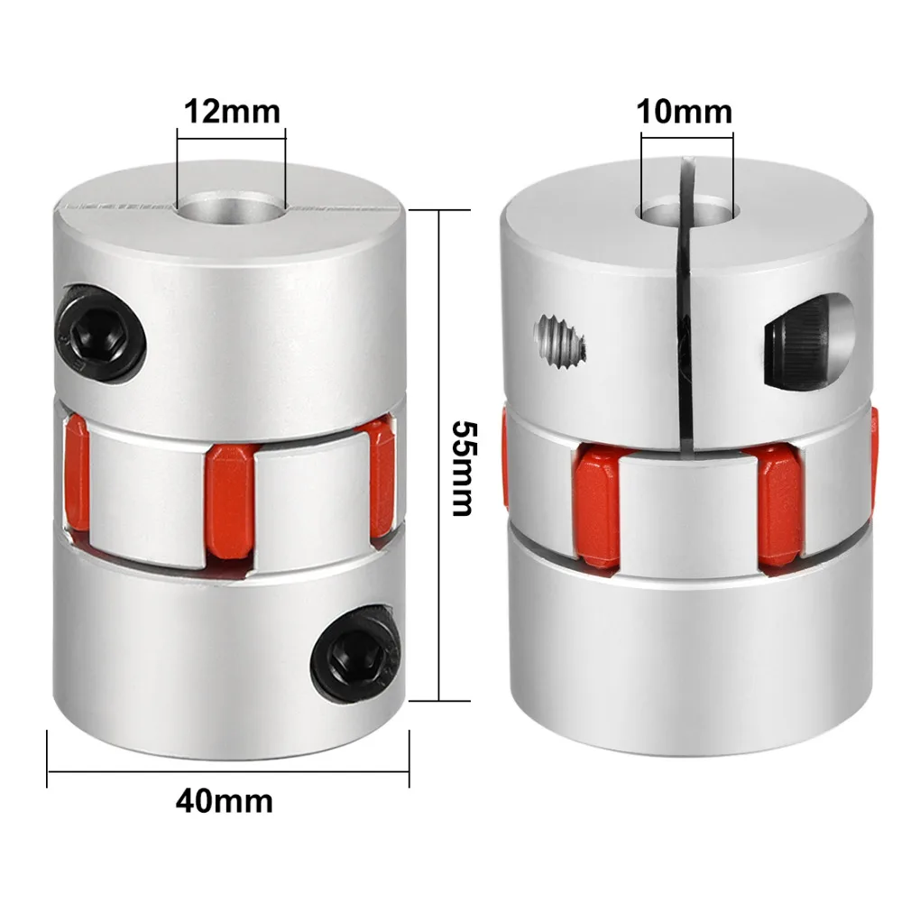 

Uxcell Flexible Clamp Coupler Joint 10mm to 12mm Shaft Coupling L55xD40 3D Printer Accessory for M6 Servo Stepped Motor