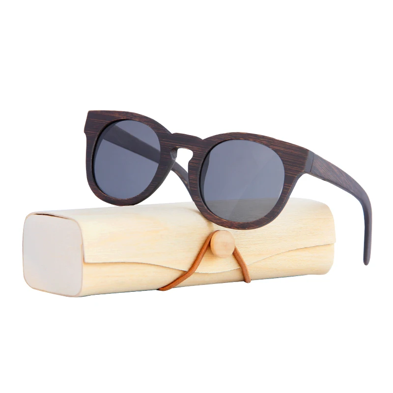 Vintage Dyeing Frame Polarized Bamboo Wood Sunglasses Men Womens Sun