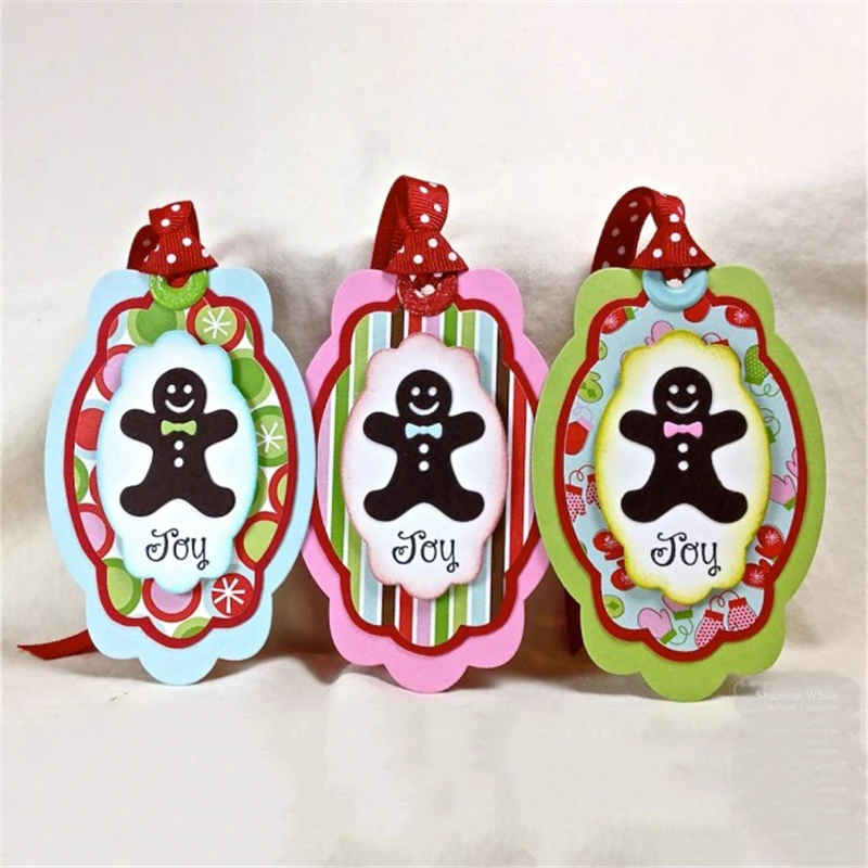 

Eastshape Gingerbread Man Dies Xmas Metal Cutting Dies Craft Frame Dies for 2019 for Card Making Scrapbooking Album Paper