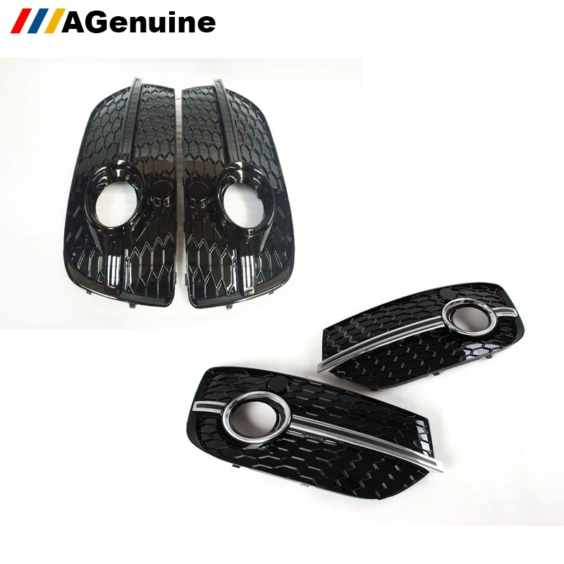 

High quality RS honeycomb style mesh grills front bumper fog lights grills foglamp mask grille for audi Q3 SQ3
