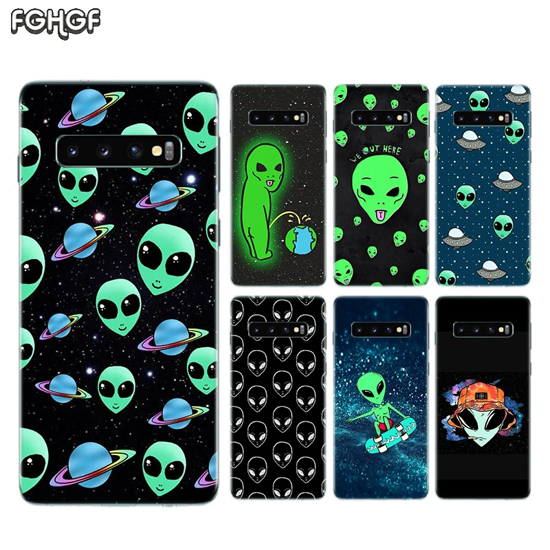 

Alien Smoking Weed Soft Rubber Case For Samsung Galaxy S9 S8 A6 A8 J4 J6 Plus + J8 A7 A9 2018 S7 S6 Edge Note 9 8 Cover