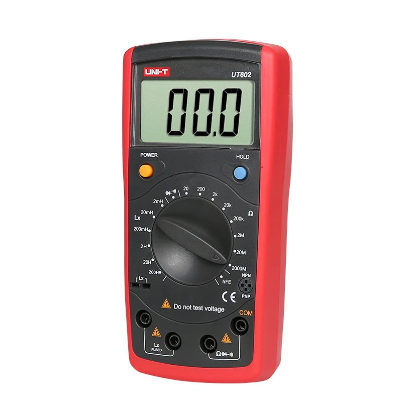 

UNI-T UT602 Digital Modern Professional Inductance Capacitance Meters LR Meter Ohmmeter w/hFE Test & Data Hold Continuity Buzzer