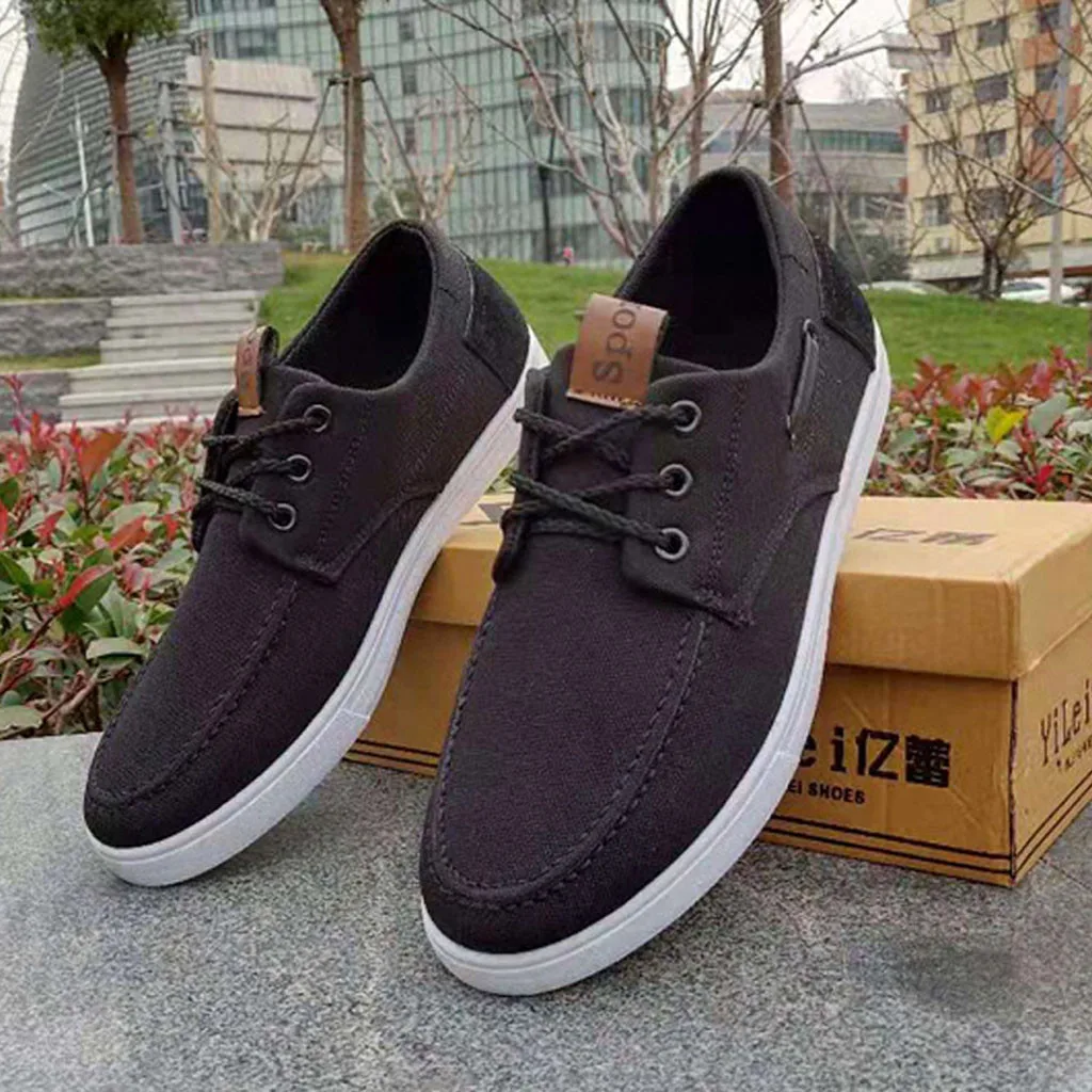 Men's Fashion Canvas  Trend Casual Shoes Lace-Up Casual sport shoes men 2018 casual shoes men sneakers