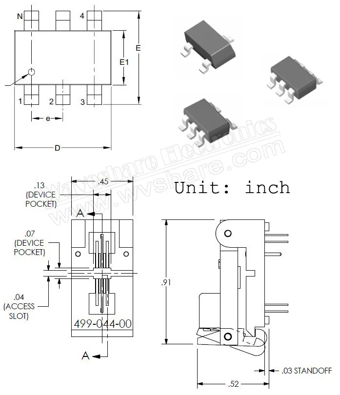 499-P44-00 SOT6 СОТ-23-3 v To-23-5 V To-23-6 ИС Wells Тесты burn-в гнездо адаптера