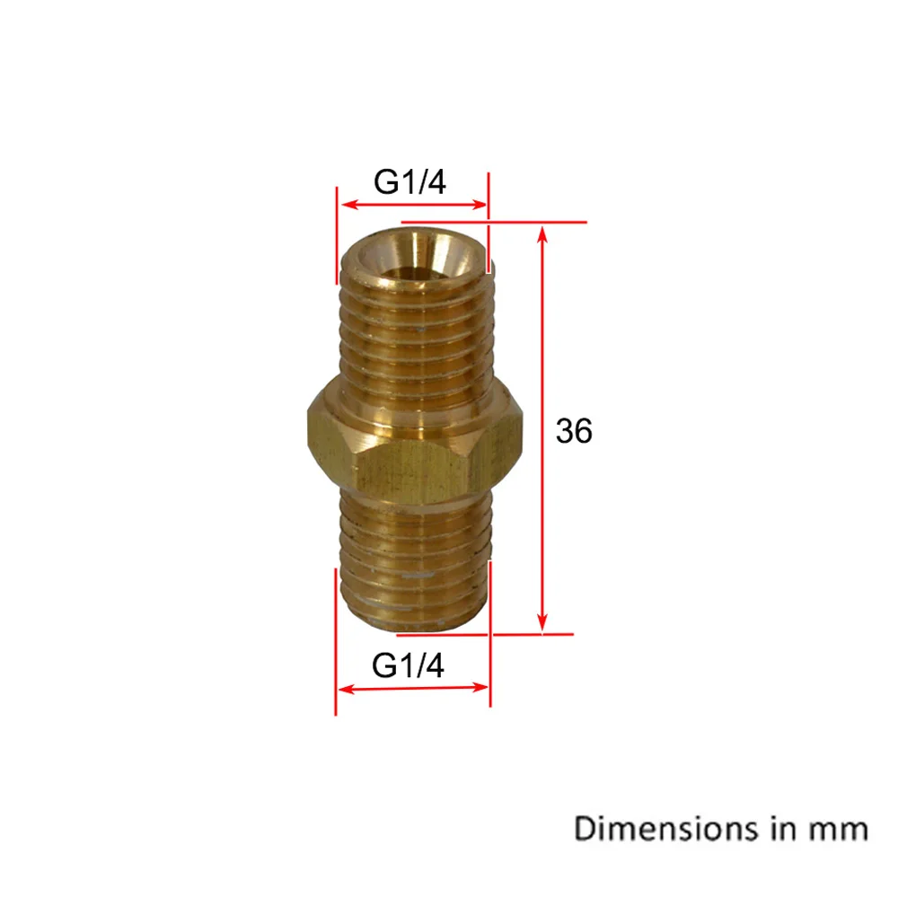 Высокая Давление шайба моечная уставновка латунь разъем адаптера G1/4 Мужской + G1/4 Мужской