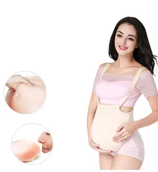 

6~7months 2000g artificial belly silicone pregnant tummy fake pregnancy belly for women and actors Breast Form