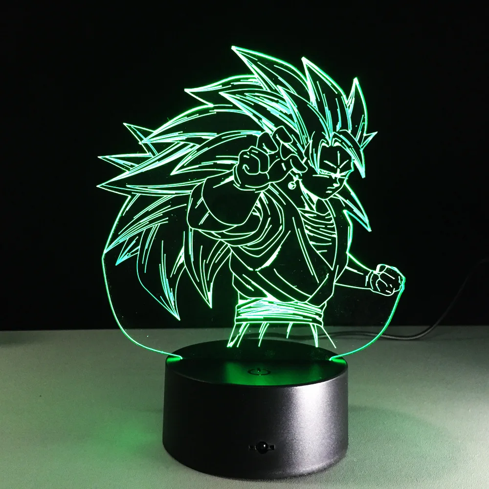 Dragon Ball 3D Night Light Son Goku Broly Jiren Shenron Anime Figure Lamp Super DBZ Vegeta Gohan Bedroom Decor Creative Lampara