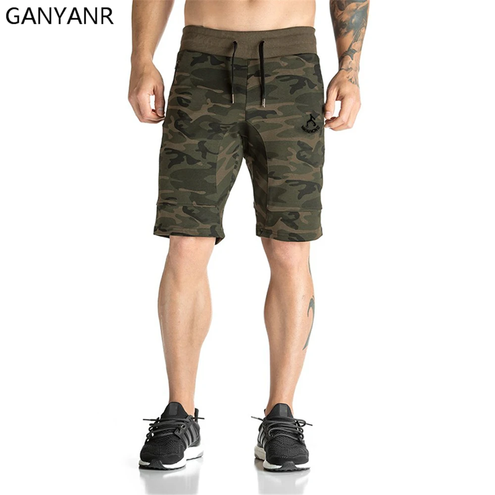 GANYANR Running Shorts Men Gym Basketball Sport Athletic Leggings font b Fitness b font Boxer Soccer