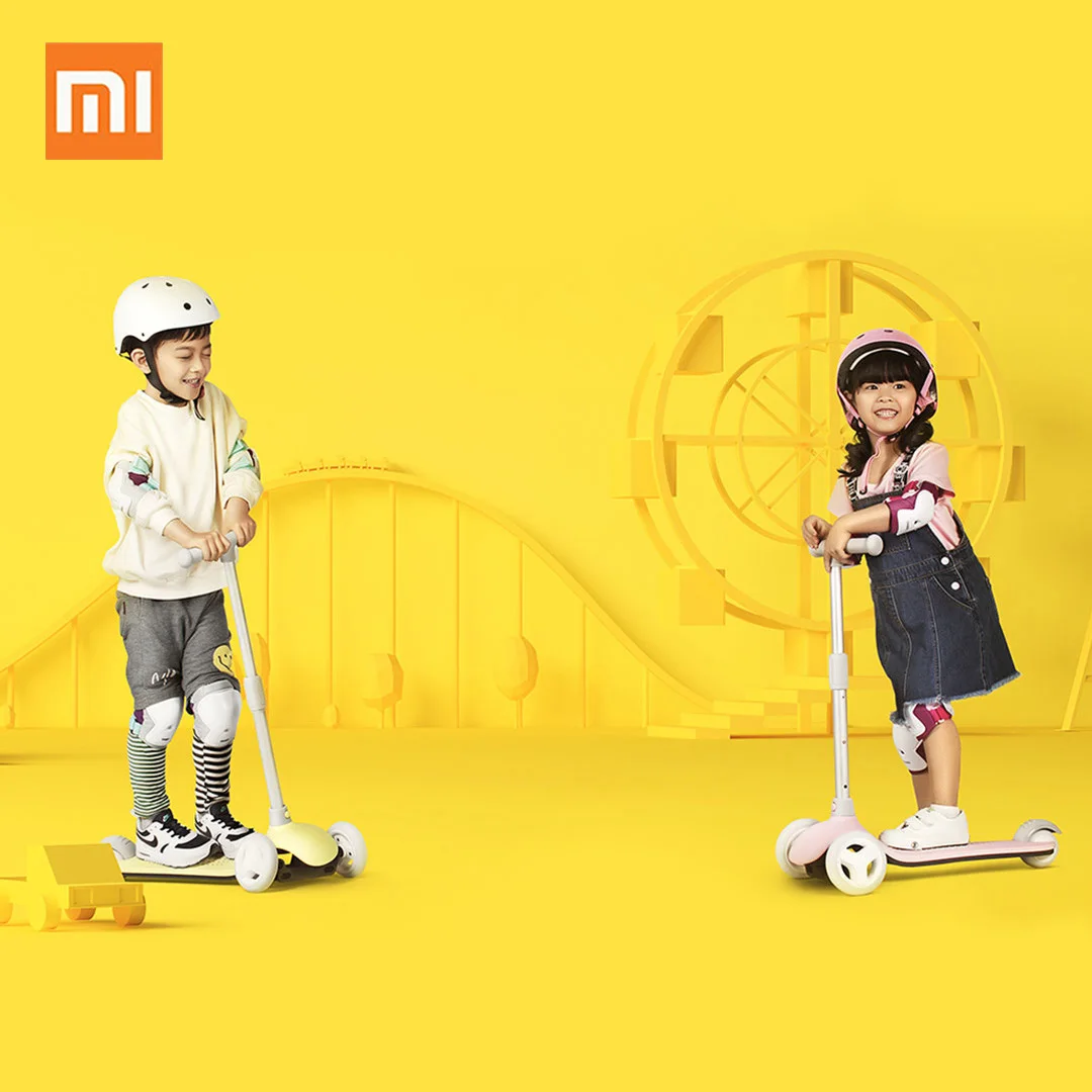 Xiaomi Детские скутеры трехколесный велосипед для мальчиков и девочек детские складные баланс велосипед игрушки для катания 3 колеса алюминие...