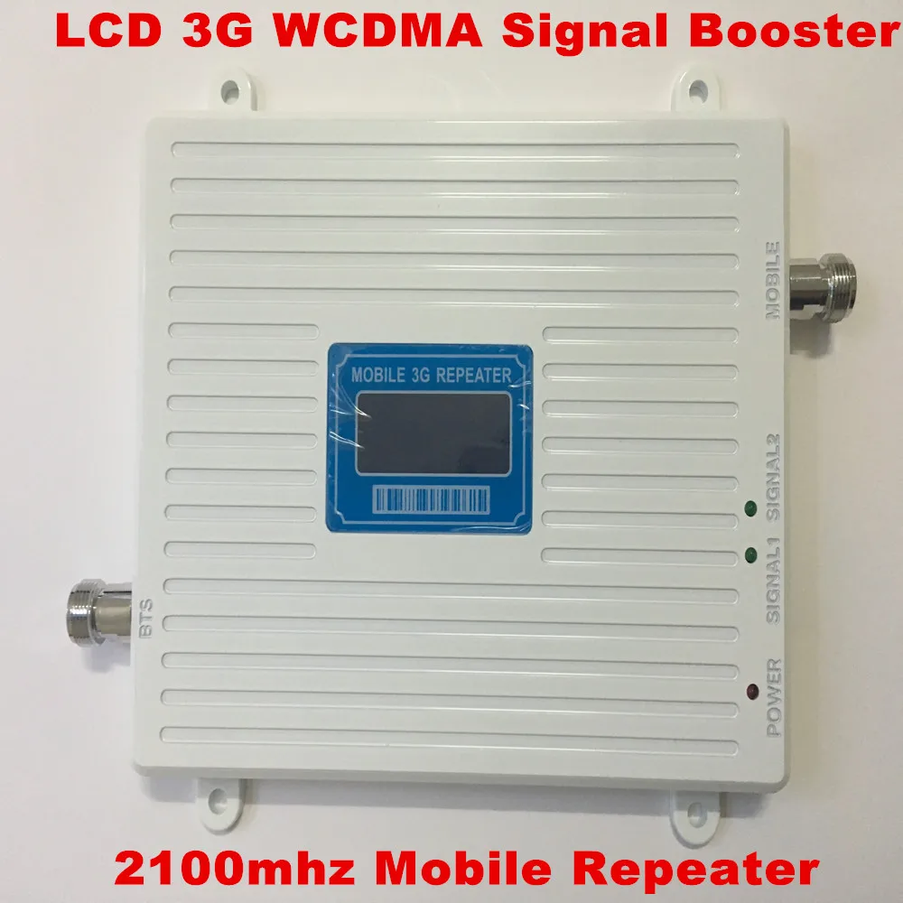 

2018 new 3g repeater 2100MHz booster WCDMA 65Db gain cell phone repeater mobile phone signal booster amplifier with lcd display