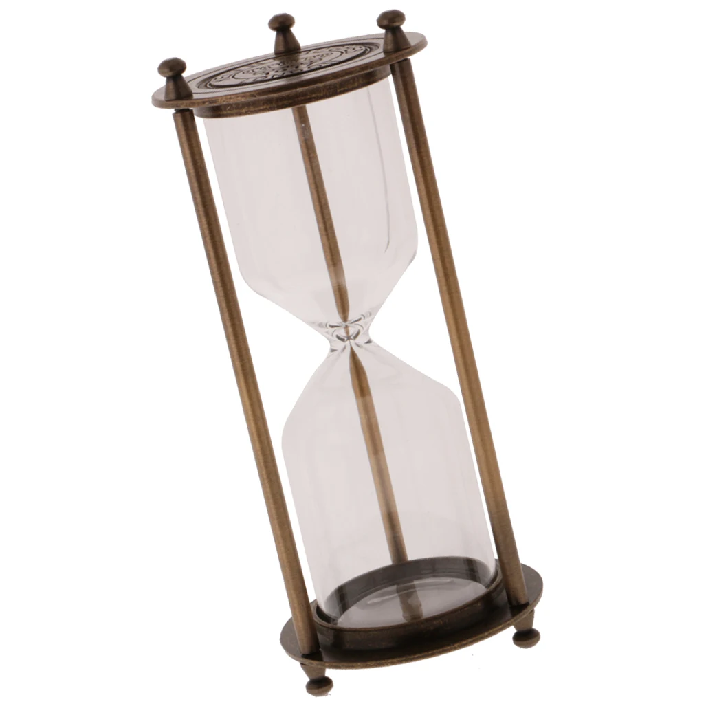3 style Retro Metal Frame Empty Hourglass Sandglass Sand Timer Home Decor Kids Science Early learning Toys Set