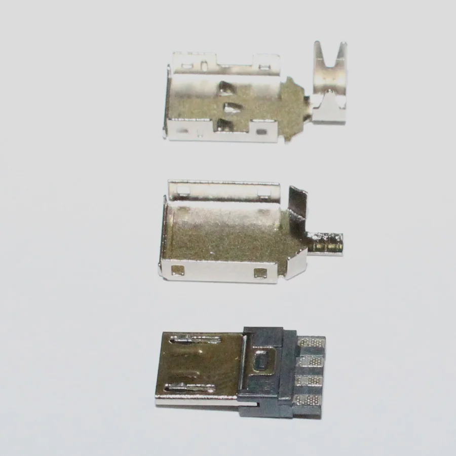 5 комплектов 3 в 1 5 pin DIY Micro usb type B Мужской 5pin Jack разъем хвост зарядный порт сварочный металлический штекер