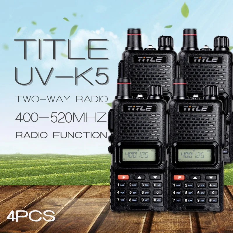 (4 шт.) черный KSUN корпус радиостанции UV-K5 двухдиапазонный УКВ 400-520 MHZ fm-радио двухстороннее радио Walkie Talkie