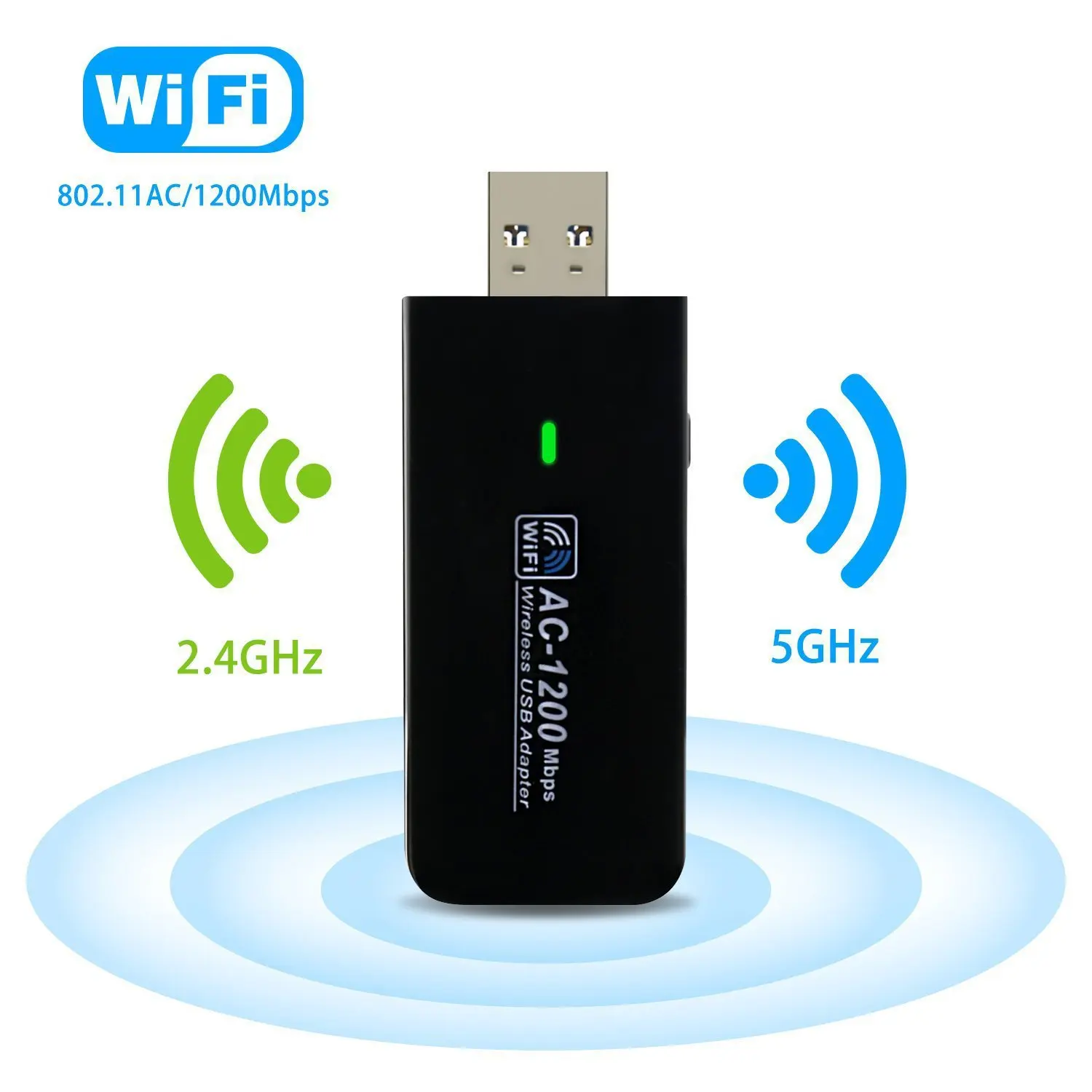 Двухдиапазонный 802.11AC USB 3 0 AC 1200 Мбит/с 2 4 ГГц 5 WiFi Lan Dongle Беспроводной 1200M WIFI Wlan