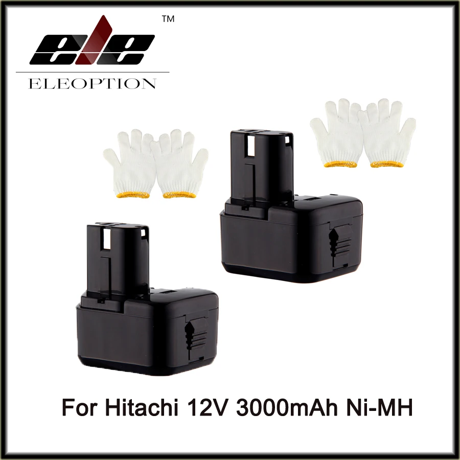 

2PCS 12V Ni-MH 3.0Ah 3000mah Replacement Power Tool Battery for Hitachi EB1212S EB1214L EB1214S EB1222HL EB1230X EB1220BL 322629