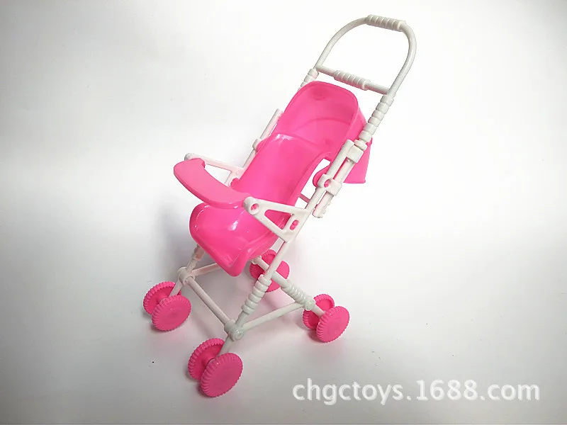 Pink Strollers For Doll Car Detachable Shade Furniture Children Toys Assemble Dolls Cart for Doll Toys Accessories for Dolls Toy