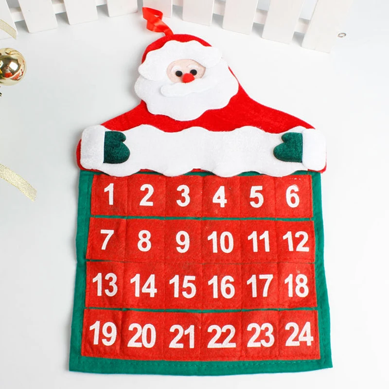 Рождественский Адвент-календарь милый Санта Клаус отец дизайн рождественские украшения дома Рождественский искусственный корабль висячий орнамент