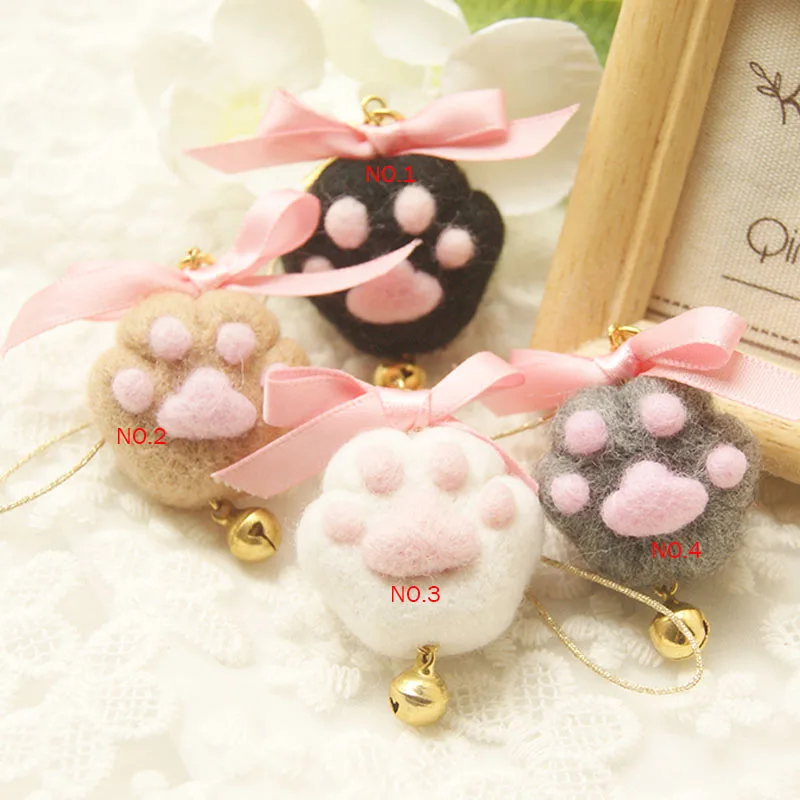 1set Wool Felt Craft DIY Non Finished Poked Toy Doll Animal Set Handcraft Kit for Needle Material Bag Pack Shiba Inu Set