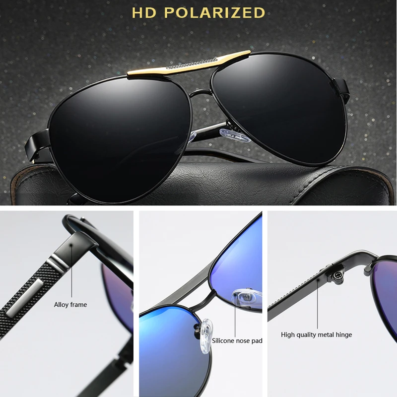 VCKA фирменный дизайн поляризационные солнцезащитные очки большие мужские солнцезащитные очки покрытие линзы большие водительские оттенки