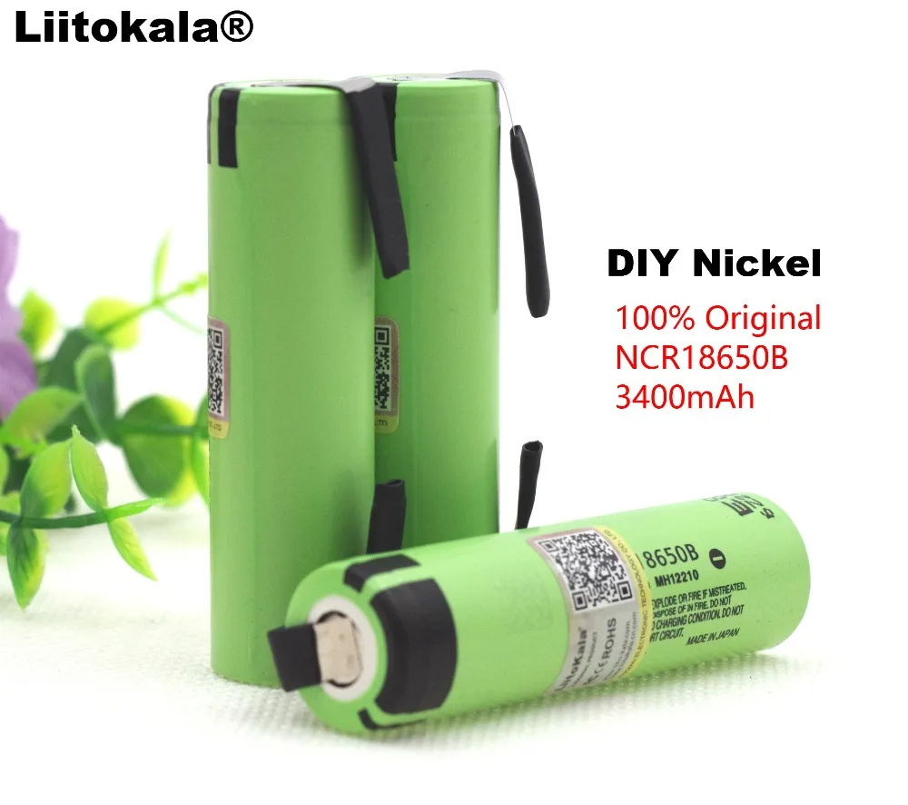 8 шт. Liitokala Новый Оригинальный NCR18650B 3400mAh 18650 аккумулятор 3 7 V литий-ионная