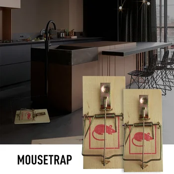 

Outdoor Use Reusable Bait Home Garden Mousetraps Trap Mice Vermin Rodent Pest Control Wooden Mouse Traps