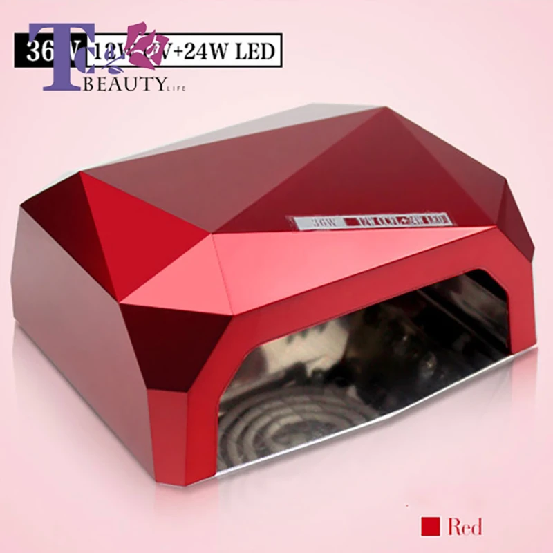 

36W Nail Dryer Multi-color Diamond Shape UV LED Gel Dry Nail Dryer Nail Polish Tool Protection Lamp Repair Nail Baking Lamps