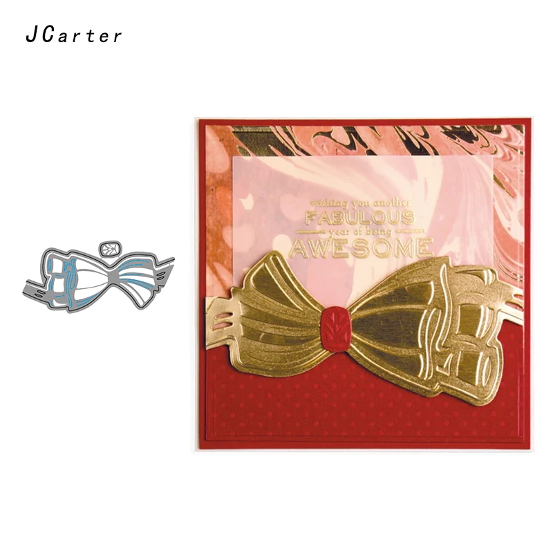 

JCarter Bow-knot Tie Shape Metal Cutting Dies Stencils Scrapbooking for DIY Embossing Folder Paper Cards Maker Handmade Album