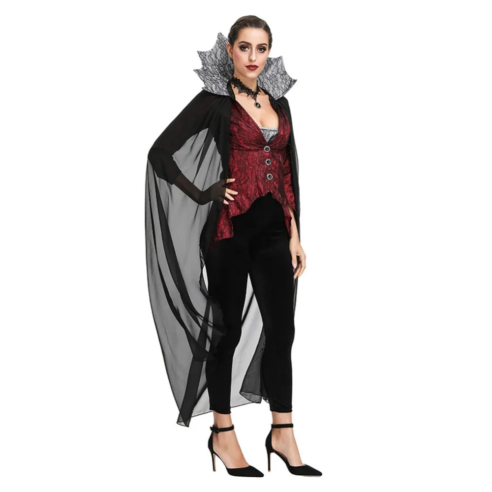 Костюм вампира на Хэллоуин Дьявол Монстр Косплей нарядное платье для взрослых Королева вампиров костюм для представления на Пасхальный день