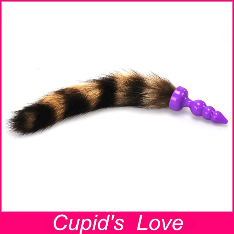 Silicone Anal Beads Fox Tail Toys Butt Plug Beads Dildo Sex Toys For Male And Female Sex Products