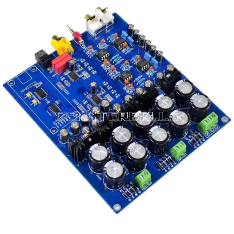 Assemled Dual chip AK4396VF+AK4113 decoder DAC board support fiber coaxial input