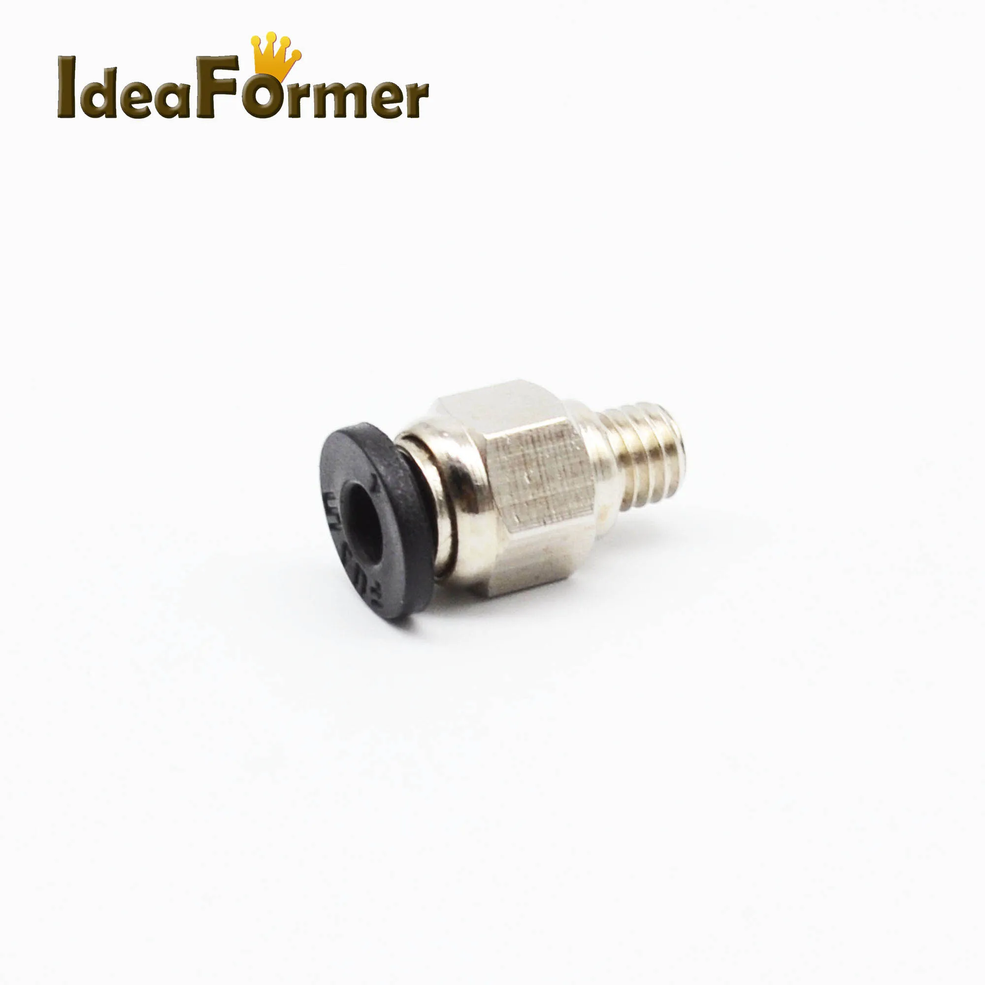 10 Connettori Pneumatici PC4-M10 – Raccordi Dritti Per Tubo 4mm, Filetto M10, In Rame Nichelato, Per Stampanti 3D