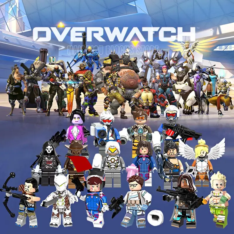 

Legoing Overwatching Game Figures Genji Hanzo Widowmaker Lucio Reaper D.va Building Blocks Toys For Children Compatible Legoings